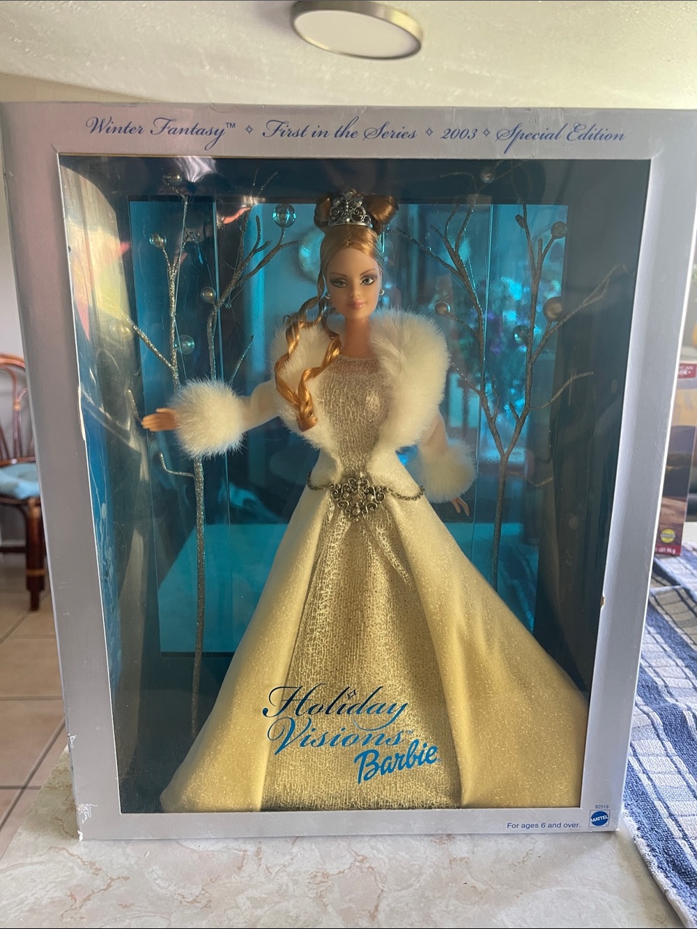 Barbie Gold and White Winter Fantasy Gown